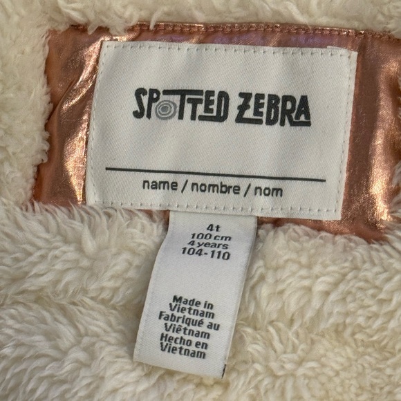 Spotted Zebra Pink Metallic Girls Jacket- size 4T - Picture 4 of 7